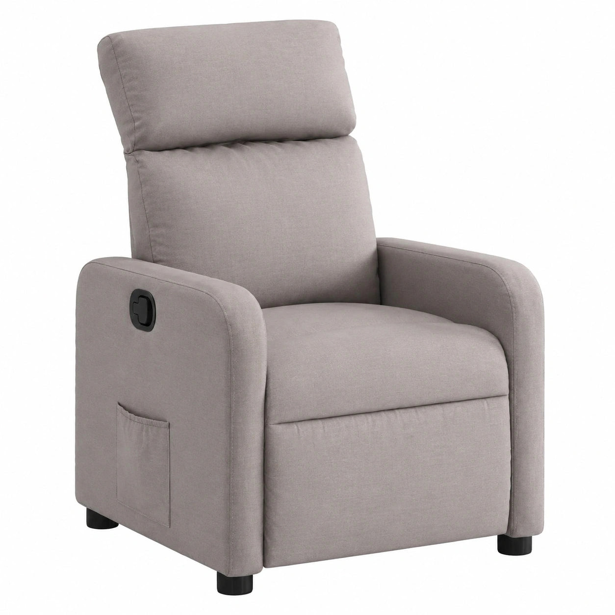 Sillón Reclinable de Tela Gris para Descanso y TV