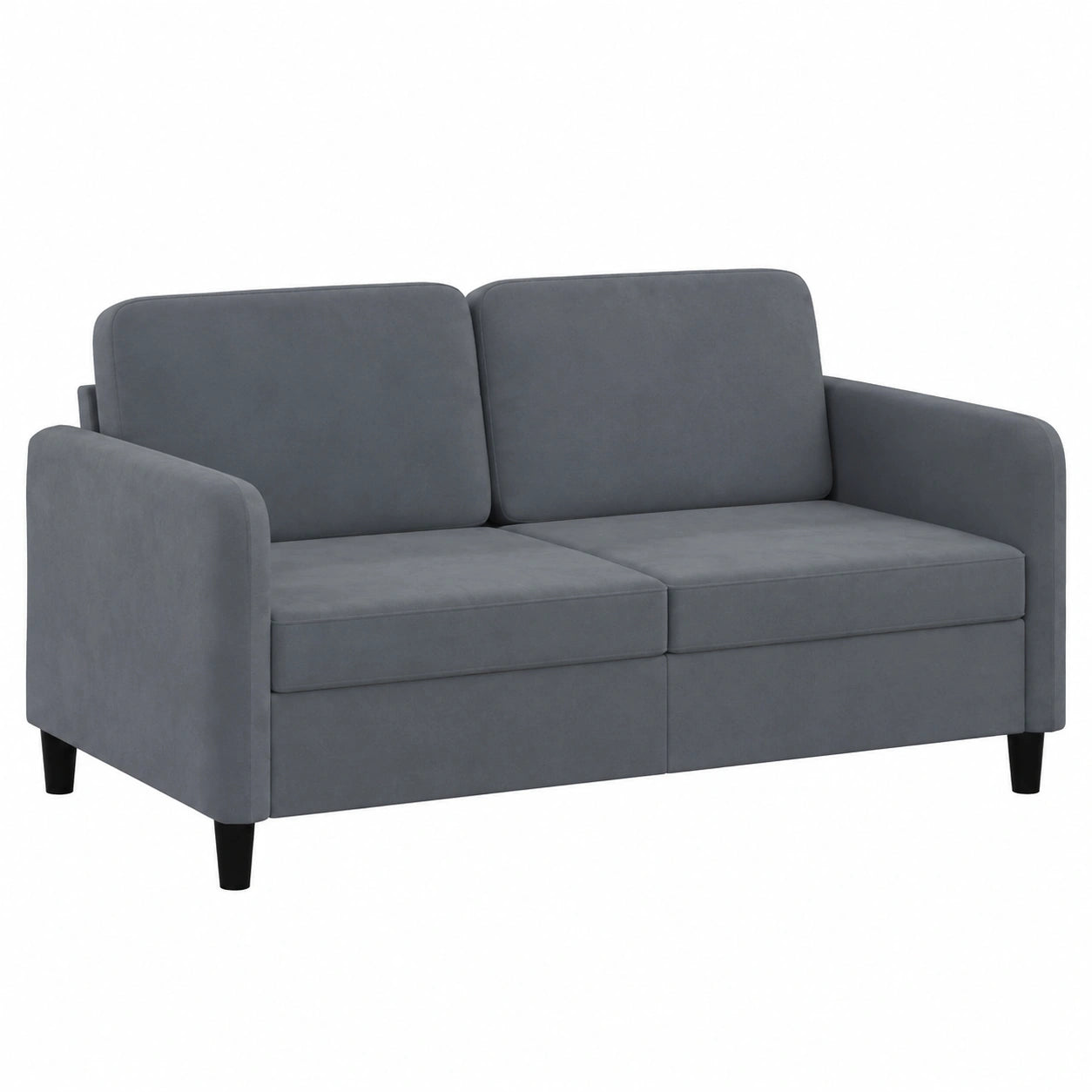 Conjunto de Sofás de Terciopelo Gris Oscuro para Salón y Exterior