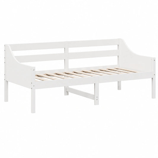 Sofá Cama Tripulación de Madera de Pino Blanca 90x190 cm para Salón y Dormitorio
