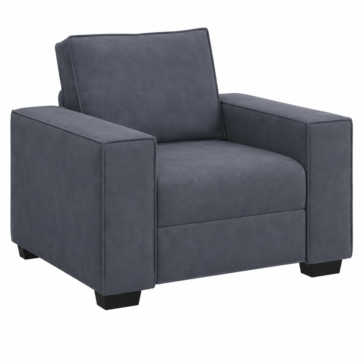 Sillón de Terciopelo Gris Oscuro para Sala de Estar, 60 cm