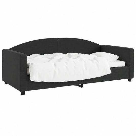 Sofá Cama Negro 90x200 cm para Invitados, Diseño Individual y Duradero