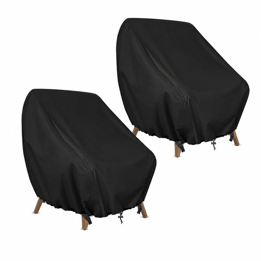 Juego de 2 fundas para sillones de jardín impermeables, 89 x 97 x 74 cm, tela Oxford resistente