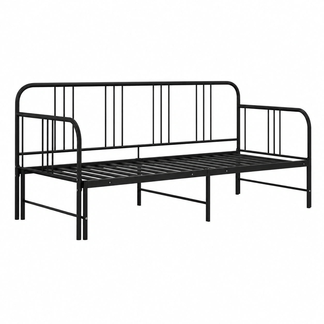 Sofá Cama Extraíble Matrimonial Metálico Negro para Hogar y Sala de Estar