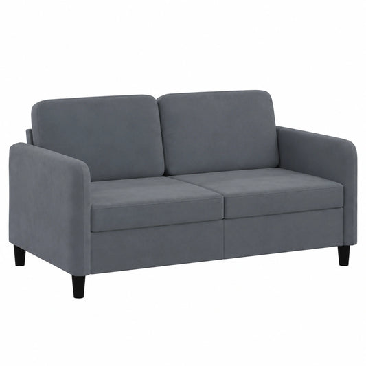 Conjunto de Sofás de Terciopelo Gris Oscuro para Salón y Exterior
