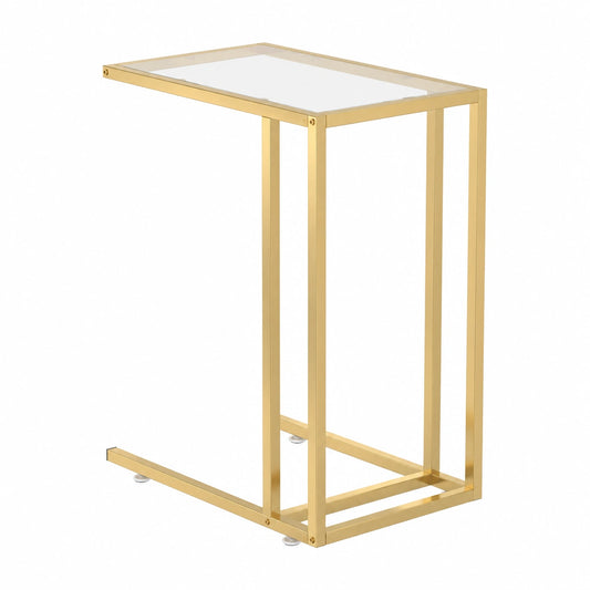 vidaXL Mesa Auxiliar de Cristal para Sala de Estar, Sofá o Café 50x35x65 cm