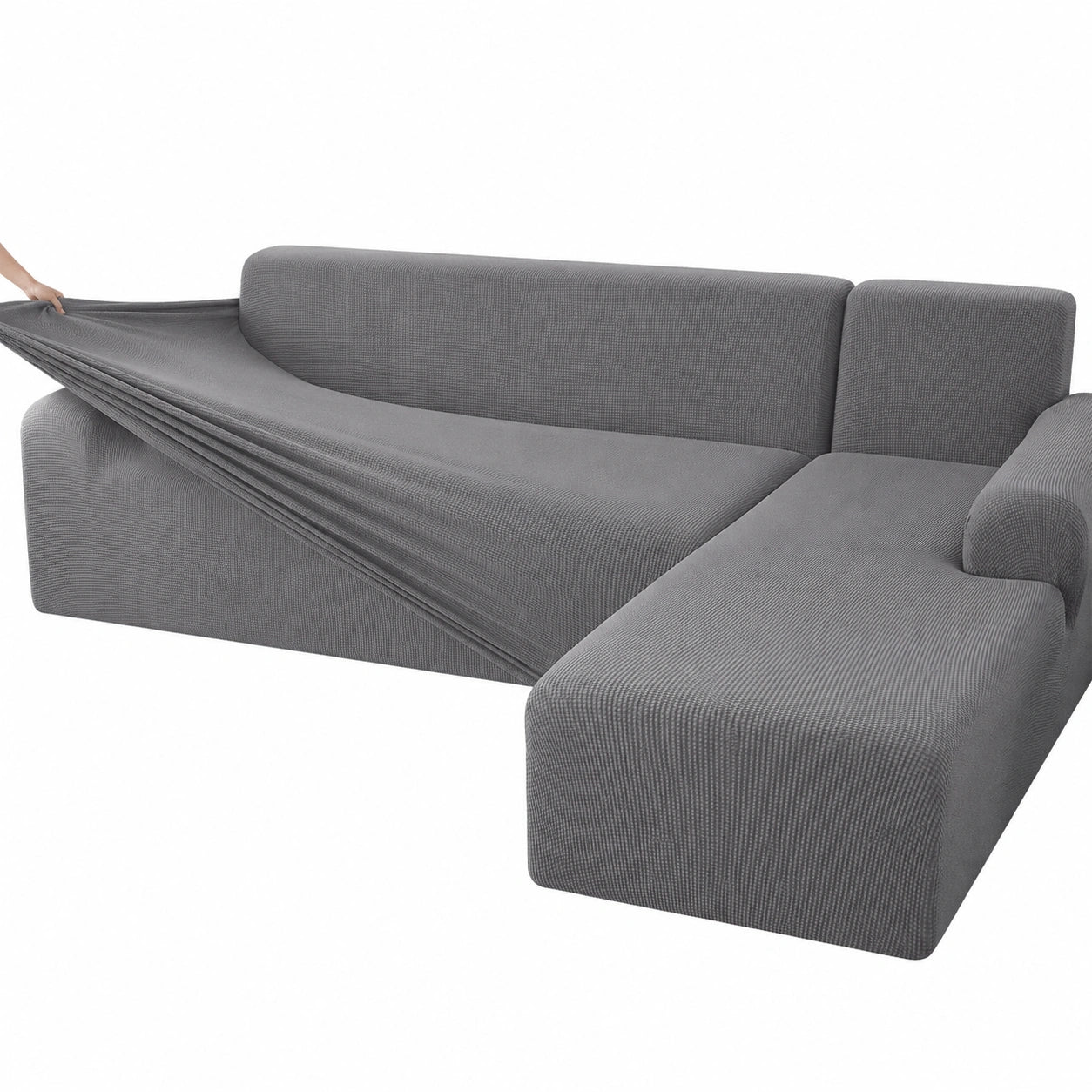 Funda elástica para sofá en L, asiento retráctil, disponible en 1/2/3/4 plazas