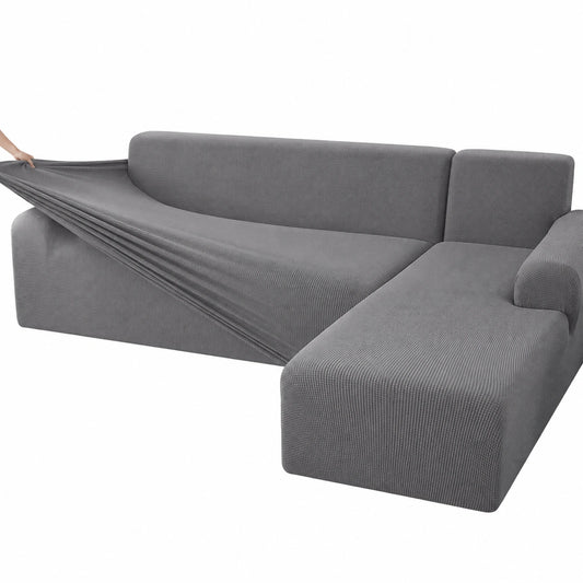 Funda elástica para sofá en L, asiento retráctil, disponible en 1/2/3/4 plazas